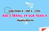 Giải bài 3 trang 39 Toán 8 Tập 1 SGK Chân trời sáng tạo